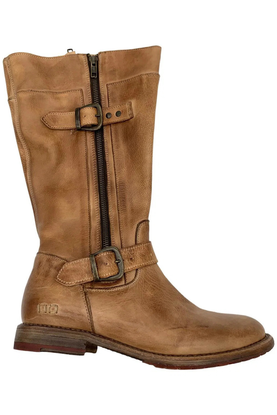 BedStu Women's Gogo Lug Wide Calf Tall Shaft Boots Tan - Medium